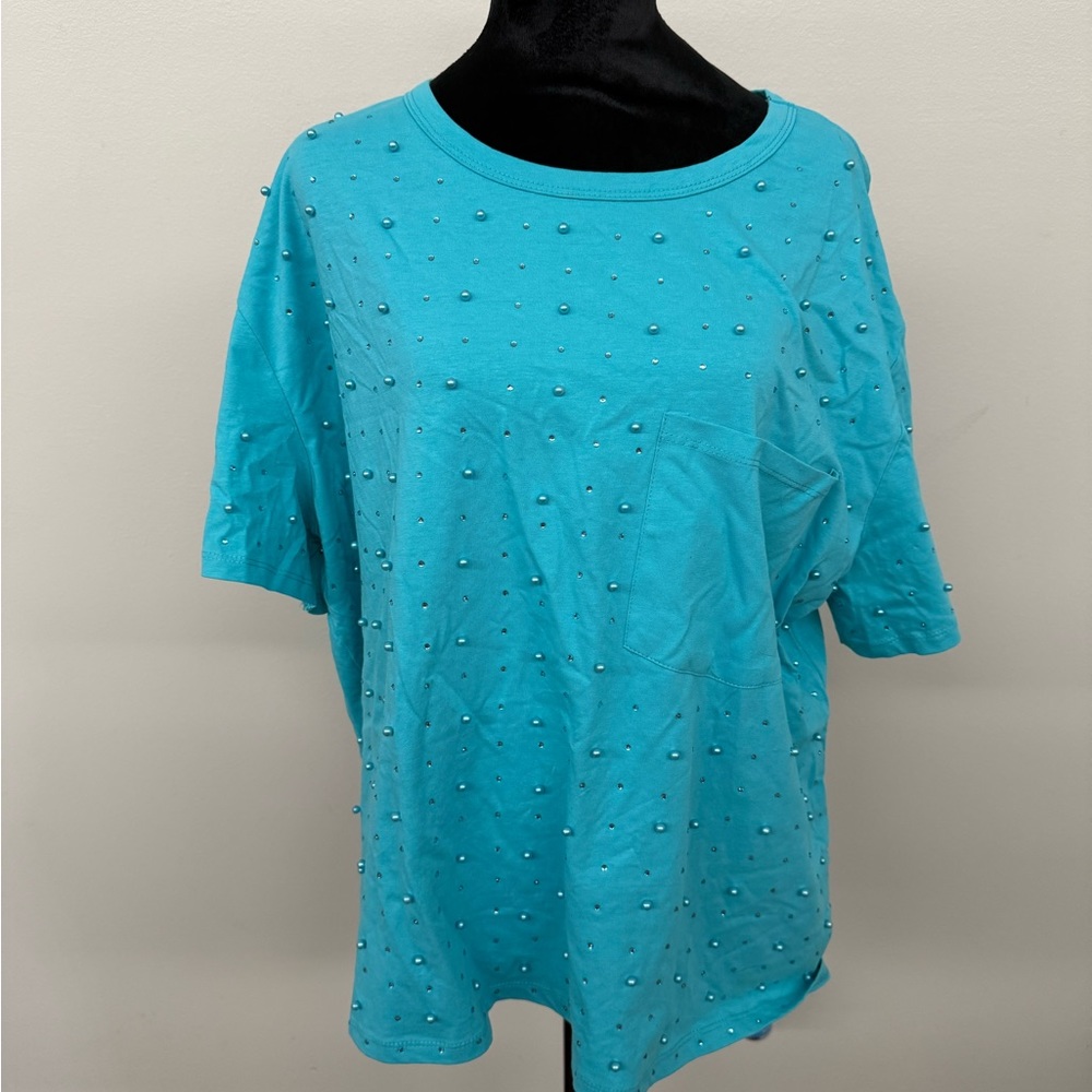 White Birch Blue Short Sleeve Tee